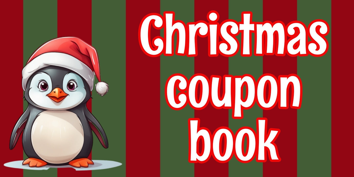 Christmas Blank Kids Coupon Book Baby Penguin Kids Coupons Book Kids Rewards Coupons For Kids DIY Last Minute Gift For Christmas